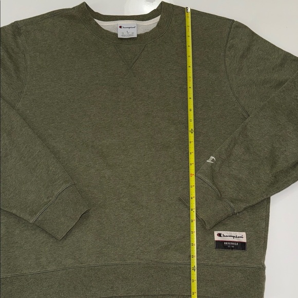 Champion Men's Classic Olive Crewneck Sweater Size L - Picture 4 of 6